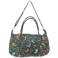 Birds Pattern Flowers Whimsical Removable Strap Handbag by Salmanaz77