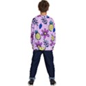 Flowers Petals Pineapples Fruit Kids  Crewneck Sweatshirt View4