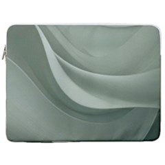 Silky Sage Abstract Elegant Print Design 17  Vertical Laptop Sleeve Case With Pocket by dflcprintsclothing