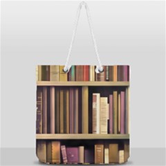 Books Bookshelves Office Fantasy Background Artwork Book Cover Apothecary Book Nook Literature Libra Full Print Rope Handle Tote (large) by Posterlux