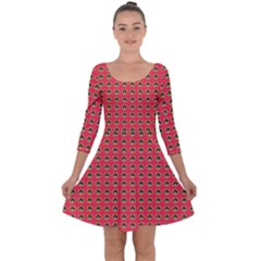 Olimedsalmn Quarter Sleeve Skater Dress by snowwhitegirl