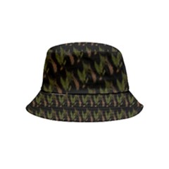 Fern Pattern 2 Black Inside Out Bucket Hat (kids) by snowwhitegirl