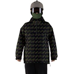 Fern Pattern 2 Black Men s Ski And Snowboard Waterproof Breathable Jacket by snowwhitegirl