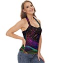 Particles Waves Line Multicoloured Basic Halter Top View3