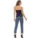 Particles Waves Line Multicoloured Basic Halter Top View4