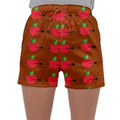 Apple Arrow Pattern Design Drawing Sleepwear Shorts by Proyonanggan