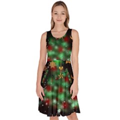 Christmas Star Jewellery Knee Length Skater Dress With Pockets by anzea