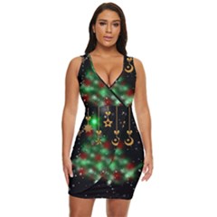 Christmas Star Jewellery Draped Bodycon Dress by anzea