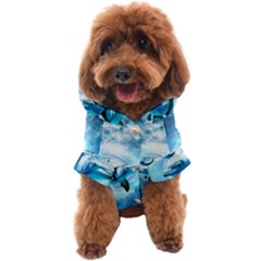 Dolphin Blue Sea Fantasy Dog Coat by Maspions