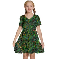 Grass Nature Meadow Kids  Short Sleeve Tiered Mini Dress by Hannah976