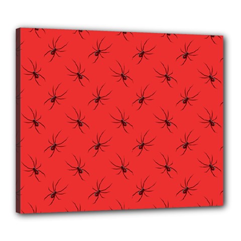 Spiders Pattern Seamless Arachnids Canvas 24  X 20  (stretched) by Maspions