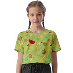 Art Fruits Pattern Kids  Basic T-shirt by Maspions