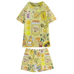 Marillo Pastel Zkt, Aesthetic, Stickers, Yellow Kids  Swim T-shirt And Shorts Set by kyorashop23