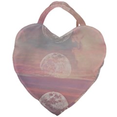 Moon Phase, Cloud, Clouds, Moon, Pastel Giant Heart Shaped Tote by kyorashop23