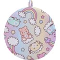 Usheen Carebears, Bears, Cat, Colorful, Cute, Pastel, Pattern Round Trivet View2