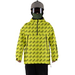 Fern Pattern 2 Yellow Men s Ski And Snowboard Waterproof Breathable Jacket by snowwhitegirl