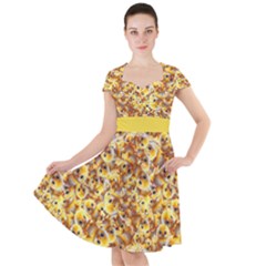 Whimsy Chickens Pattern (ai) Cap Sleeve Midi Dress With Pockets by dflcprintsclothing