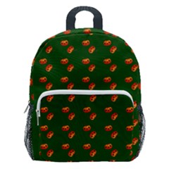 Kawaii Pumpkin Patt Green Kids  Age 5-10 Lightweight School Backpack With Side Pockets by snowwhitegirl