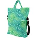 Retro Flower Pattern Design Batik Fold Over Handle Tote Bag View2