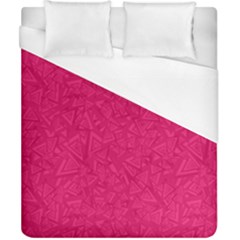 Pink Abstract Crimson Triangle Duvet Cover (california King Size)