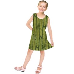 Fern Texture Nature Leaves Kids  Tunic Dress by Posterlux