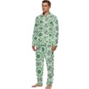 Texture Dots Pattern Men s Long Sleeve Velvet Pocket Pajamas Set View3