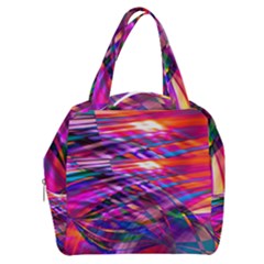 Wave Lines Pattern Abstract Boxy Hand Bag by anzea