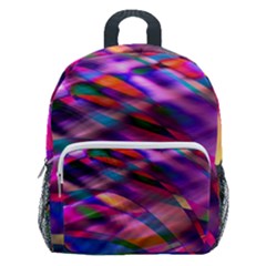 Wave Lines Pattern Abstract Kids  Age 5-10 Lightweight School Backpack With Side Pockets by anzea