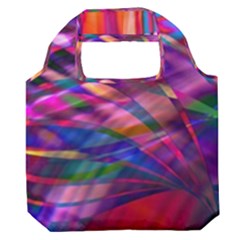 Wave Lines Pattern Abstract Premium Foldable Grocery Recycle Bag by anzea