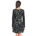 Precision Pursuit: Hunting Motif Camouflage Pattern Long Sleeve V-neck Flare Dress View2