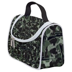 Hunting Motif Camouflage Pattern Print Bk Satchel Handbag by dflcprintsclothing