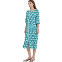 Background Pattern Colored Women s Cotton 3/4 Sleeve Nightgown View2