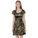 Camouflage Army Survival Uniform Short Sleeve Skater Dress View1