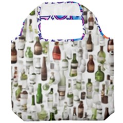 Bottle Chic Print Patterns Foldable Grocery Recycle Bag by BellaVistaTshirt02