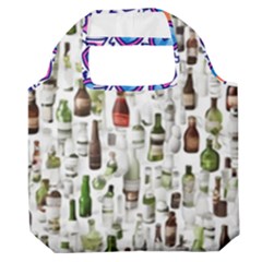 Bottle Chic Print Patterns Premium Foldable Grocery Recycle Bag by BellaVistaTshirt02