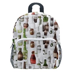 Bottle Chic Print Patterns Kids  Age 5-10 Lightweight School Backpack With Side Pockets by BellaVistaTshirt02