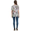 Bottle Chic Print Patterns V-Neck Split Shoulder Casual T-Shirt View4