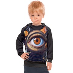 Eye Of The Universe (ai) Kids  Hooded Pullover by dflcprintsclothing