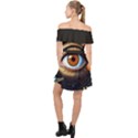 Eye of the Universe (AI) Off Shoulder Chiffon Dress View2