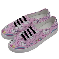 Beautiful Cute Animals Pattern Pink Men s Classic Low Top Sneakers by Grandong