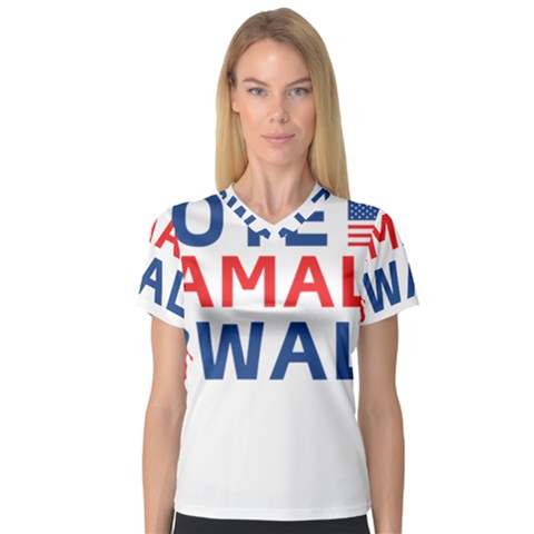 Vote Kamala Walz V-neck Sport Mesh T-shirt by Safari