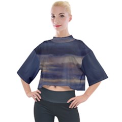 Twilight Serenade Print Mock Neck T-shirt by dflcprintsclothing