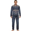 Twilight Serenade Print Men s Long Sleeve Velvet Pocket Pajamas Set View1