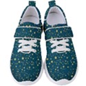 Star Golden Pattern Christmas Design White Gold Women s Velcro Strap Shoes View1