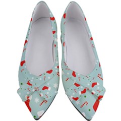 Christmas Pattern Women s Bow Heels by Apen