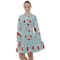 Christmas Pattern All Frills Dress by Apen