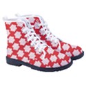 Christmas Snowflakes Background Pattern Women s High-Top Canvas Sneakers View3