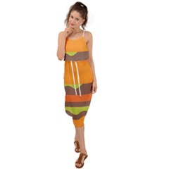 Hamburger Waist Tie Cover Up Chiffon Dress by anzea