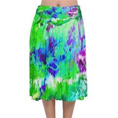 Juego Velvet Flared Midi Skirt by gussiart