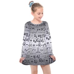 Math Formula Kids  Long Sleeve Dress by Bedest